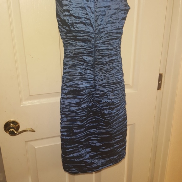 Nicole Miller Stretch Taffeta Shimmer Blue! - Picture 8 of 8