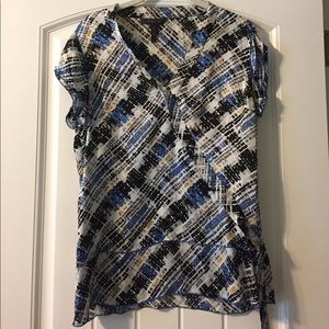 BCBG patterned silk top