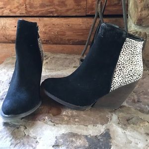 LAST CHANCE Very Volatile black cowhide boots