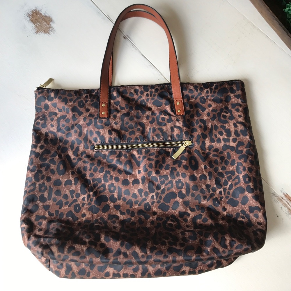 Old Navy leopard tote