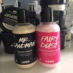 LUSH fairy dust and Mr. Sandman dusting powders!