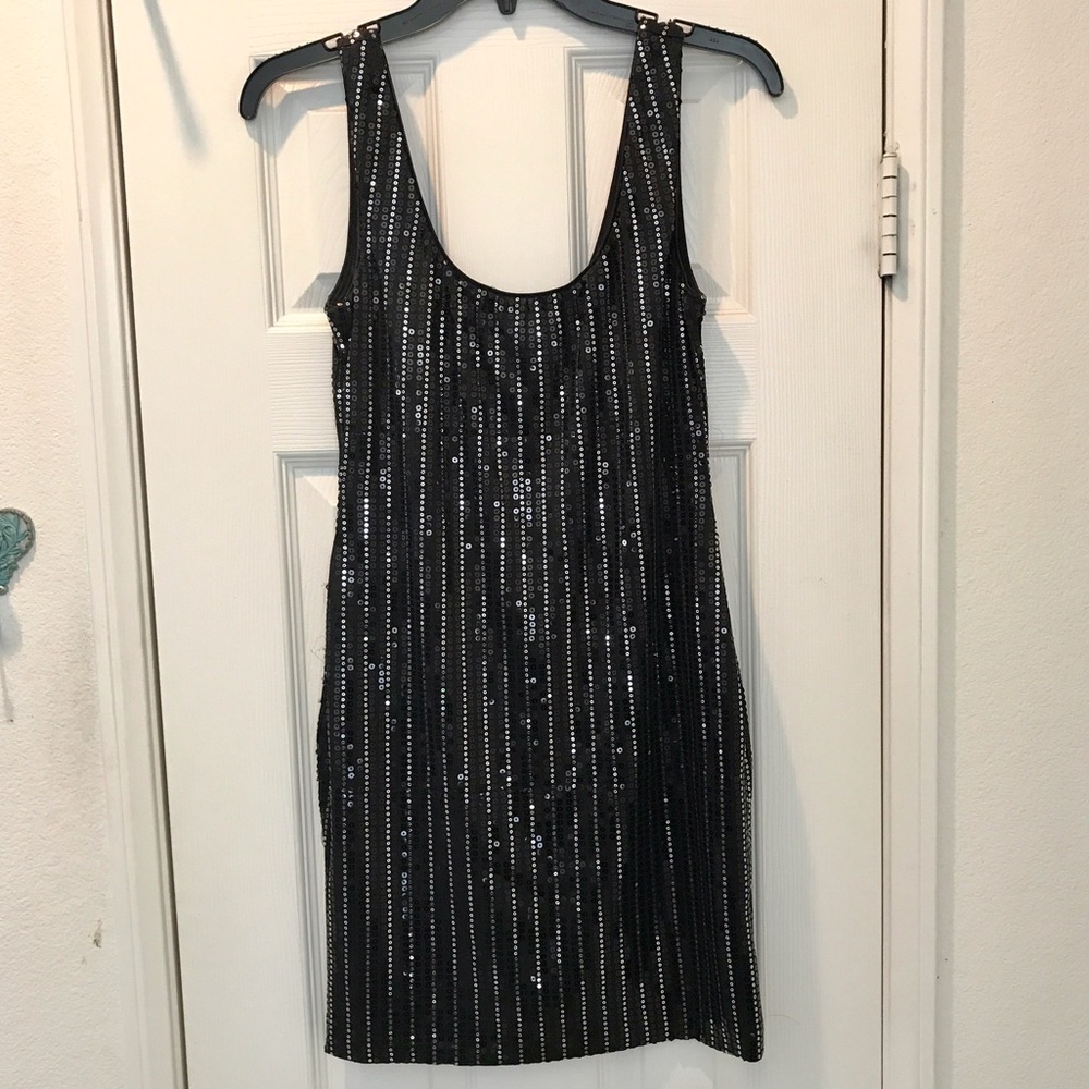 Black and Silver cocktail dress