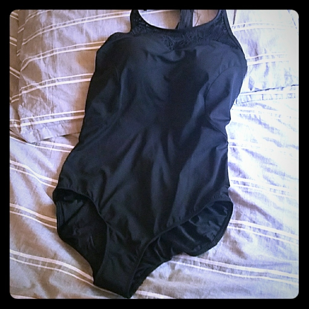 Lace Top Zip Up Swimsuit