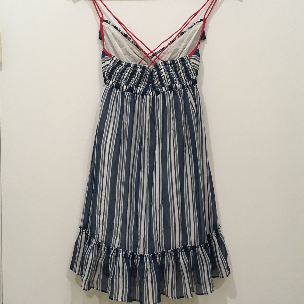 NWT HOLLISTER STRIPED BABY DOLL RUFFLE DRESS. S - Picture 2 of 4