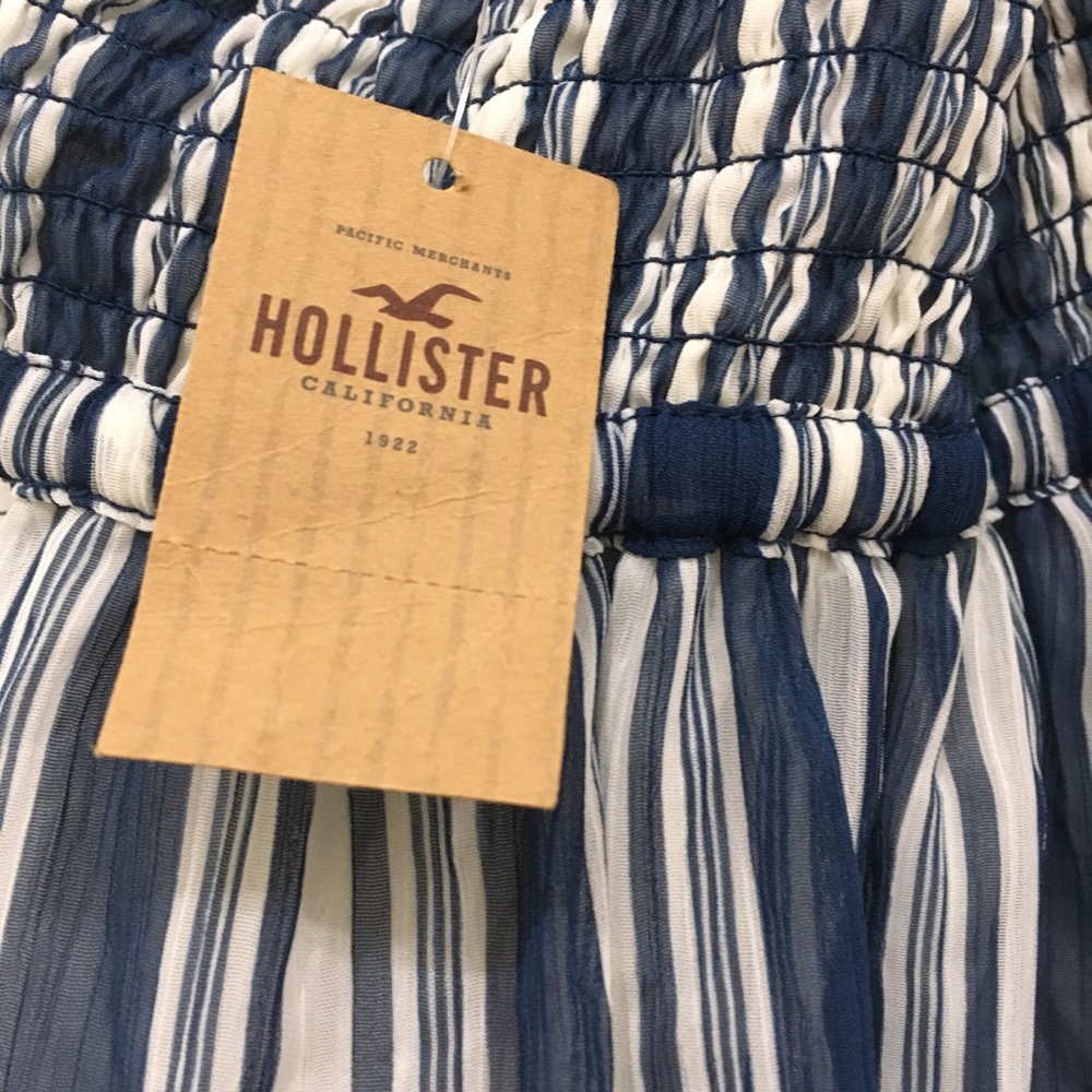 NWT HOLLISTER STRIPED BABY DOLL RUFFLE DRESS. S - Picture 3 of 4