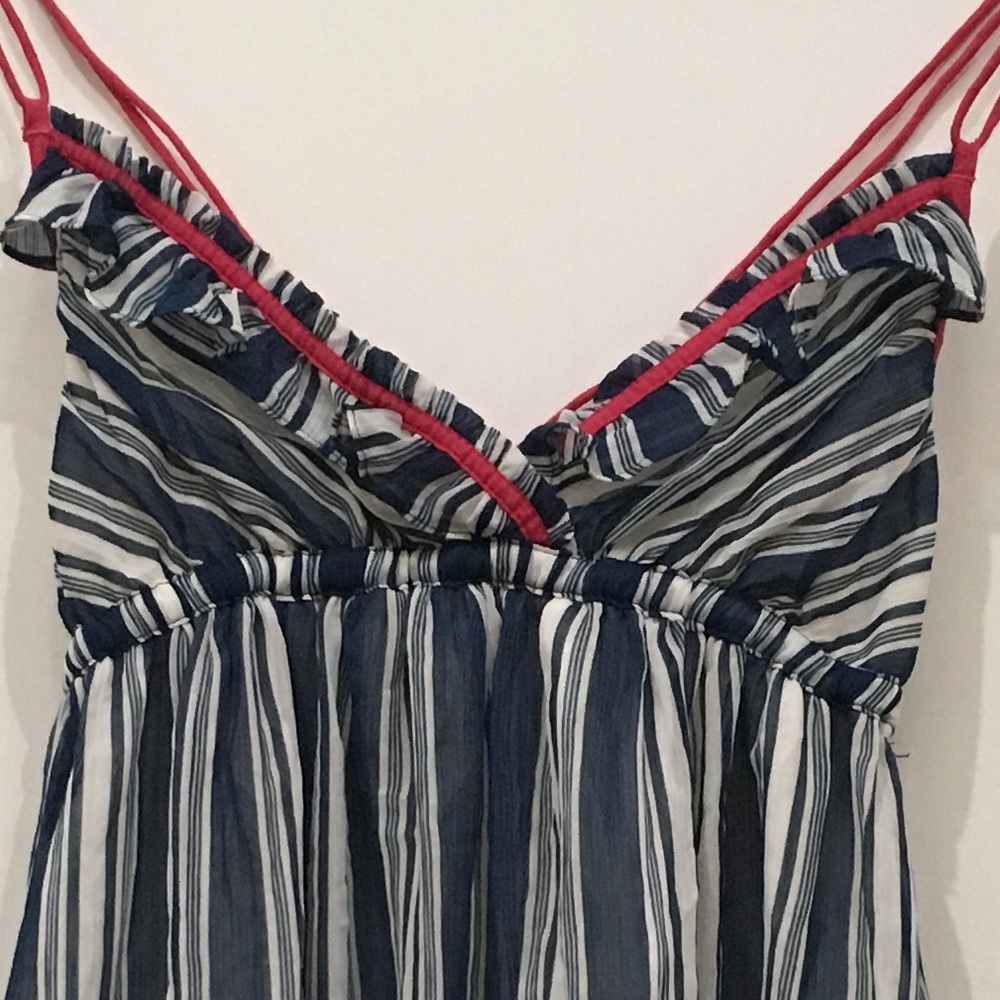 NWT HOLLISTER STRIPED BABY DOLL RUFFLE DRESS. S - Picture 4 of 4