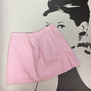 New Lilly Pulitzer Pink Seersucker Skirt L
