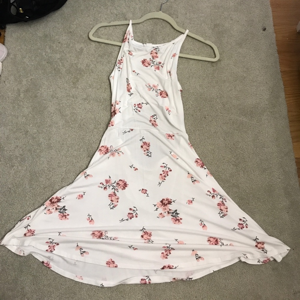 White floral dress