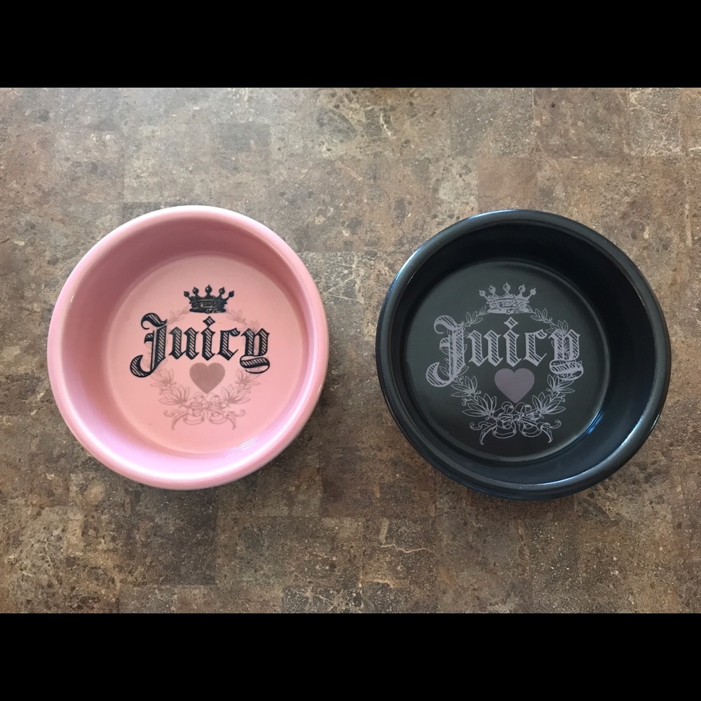 Juicy Couture dog bowls