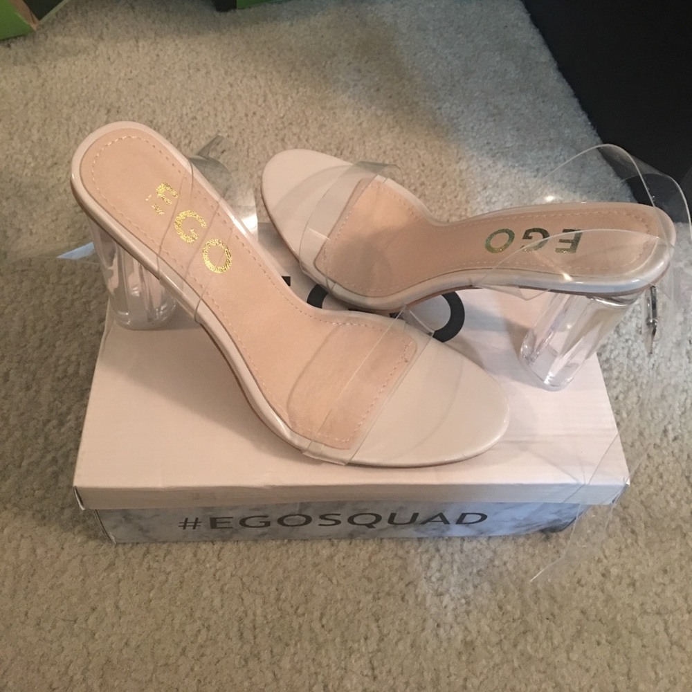Ego Official Clear Strappy Heel