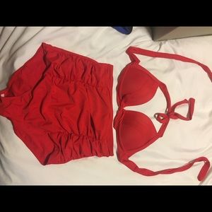 Very high waisted retro bathing suit
