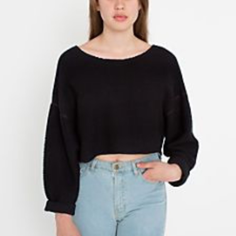 American apparel cropped easy sweater