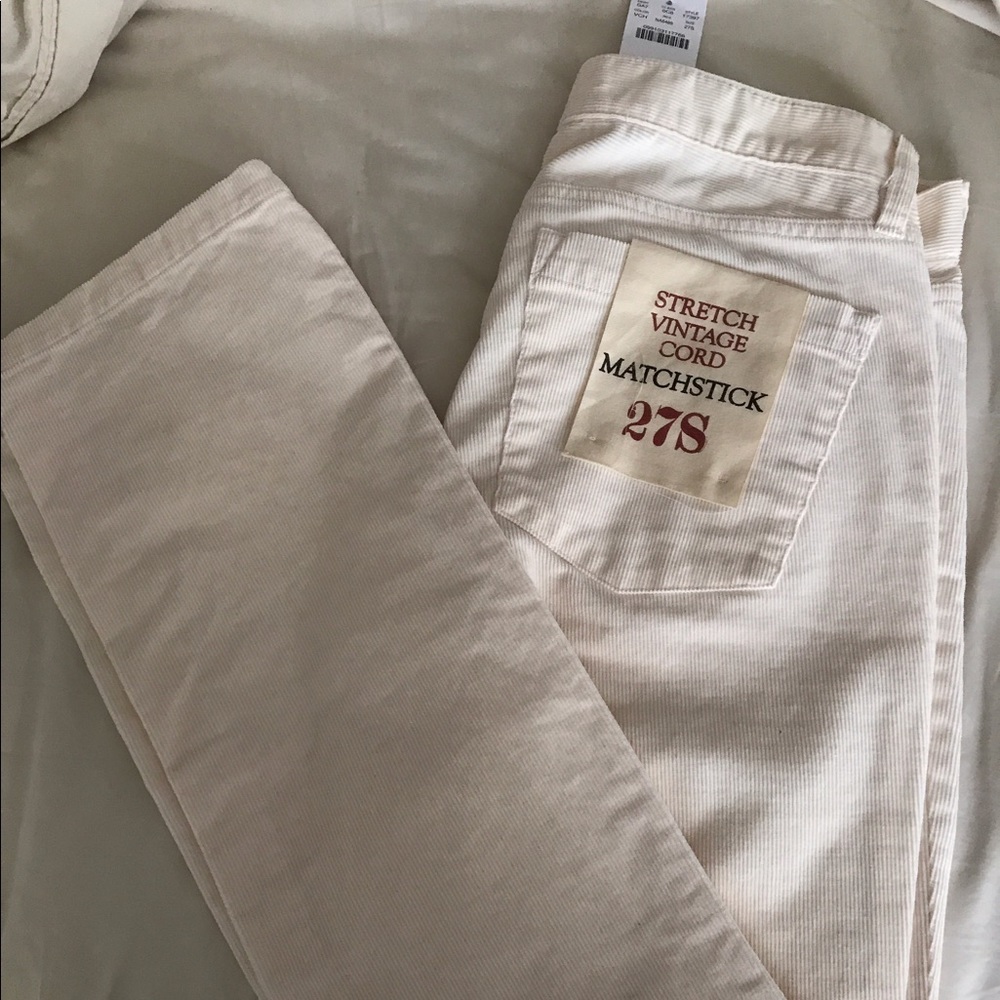 J. Crew vintage cord pants off white