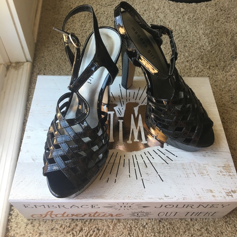 Madden Girl strappy platforms