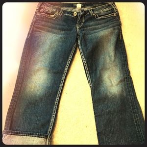 Silver Jean Capris - Santorini Style