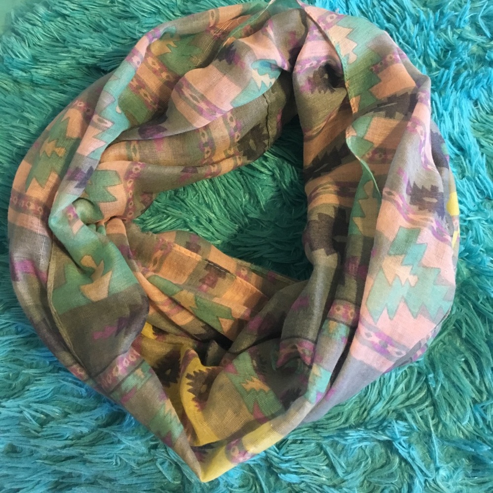 Aztec print infinity scarf