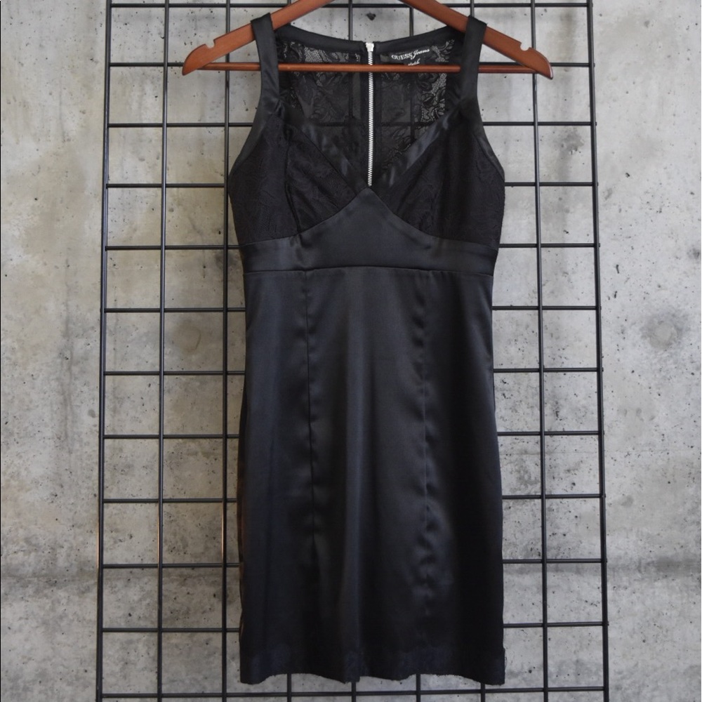 Guess Mini Satin/Lace Dress