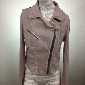 Free People Linen Moto Jacket