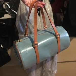 Louis Vuitton blue leather bag