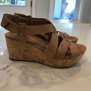 Clarks, wedge sandal, 9.5