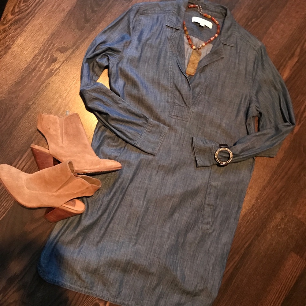 LOFT denim shirt dress