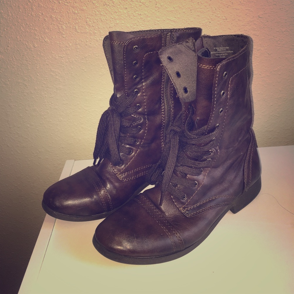 Brown Combat Boots