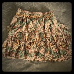 Pastel tribal flowy skirt