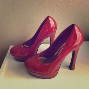 Red Stiletto High Heels