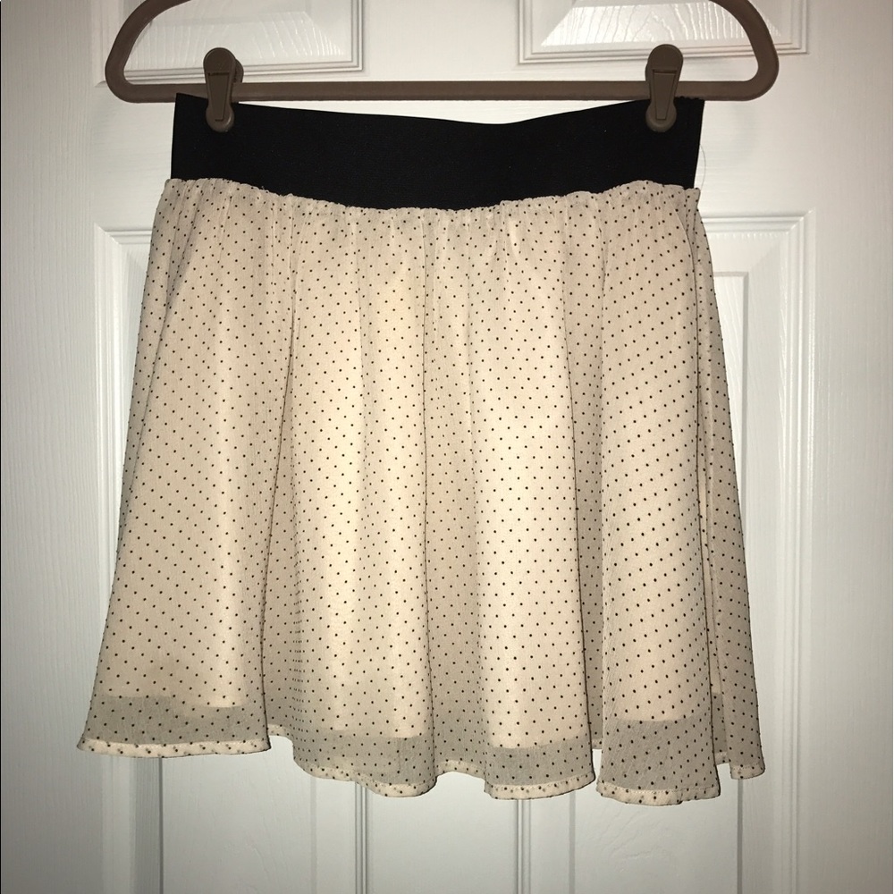 Pink with black polka dot skirt