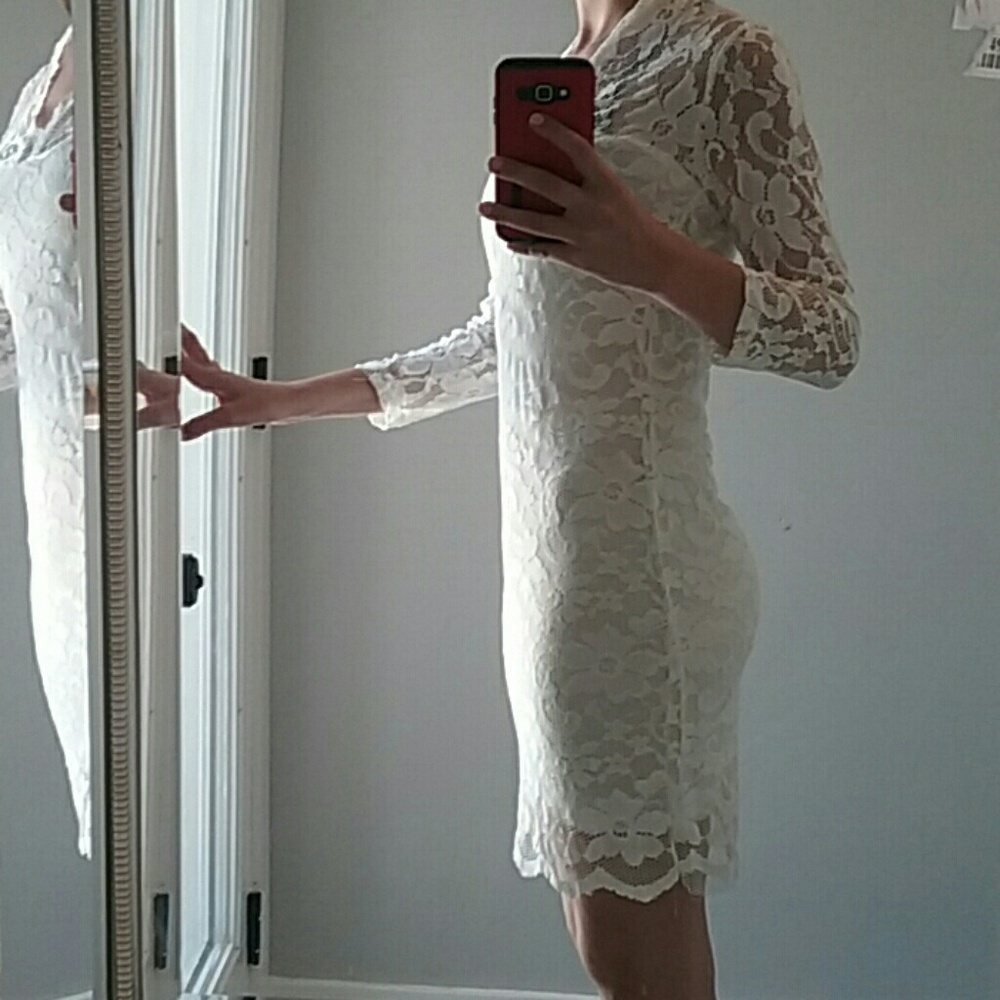 White lacy dress