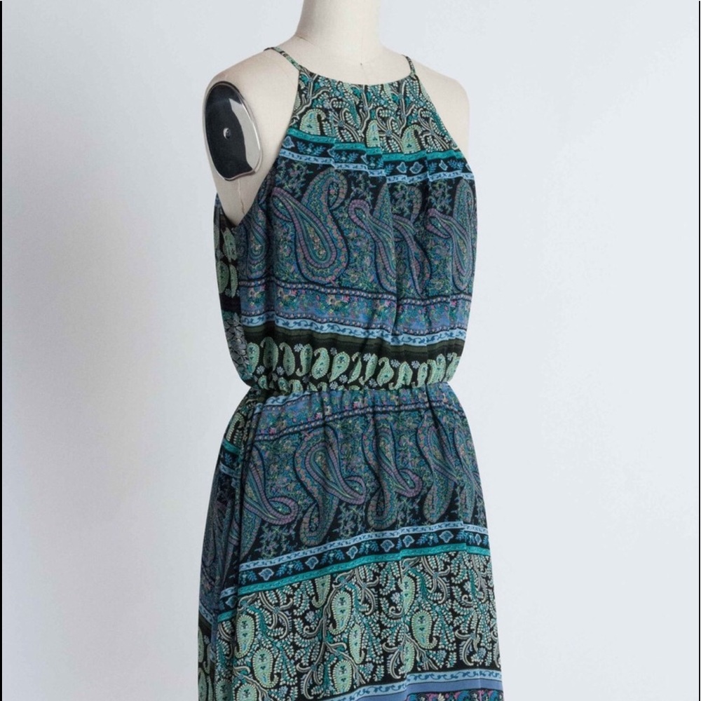 Paisley Print Halter Dress NWT
