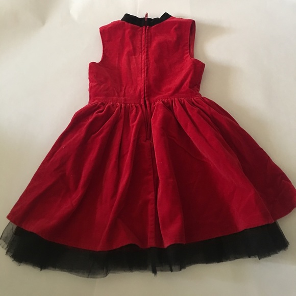 HARAJUKU MINI TARGET COLLECTION RED VELOUR DRESS - Picture 4 of 5