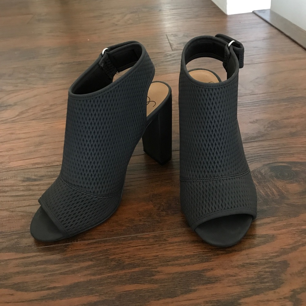 Comfortable Black Open Toe Booties - image 2