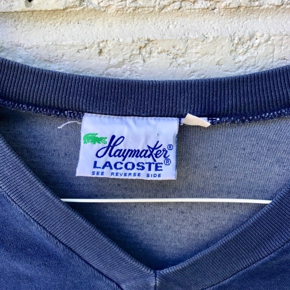 Vintage Lacoste Velour Sweatshirt - Picture 2 of 2