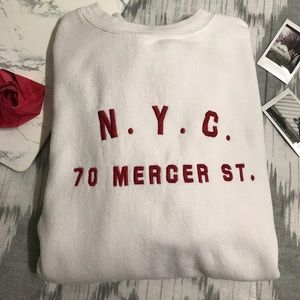 Brandy Melville NYC White Sweatshirt