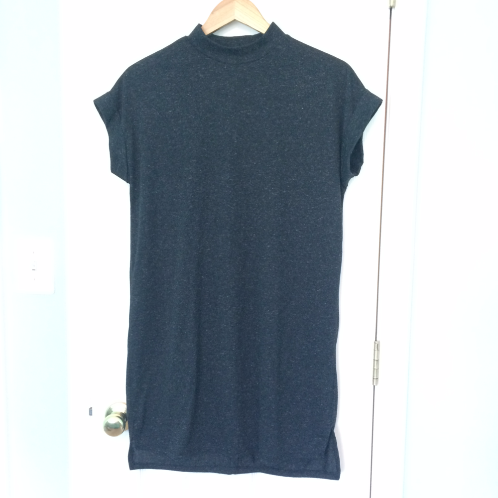 Gray mock neck shift dress 12