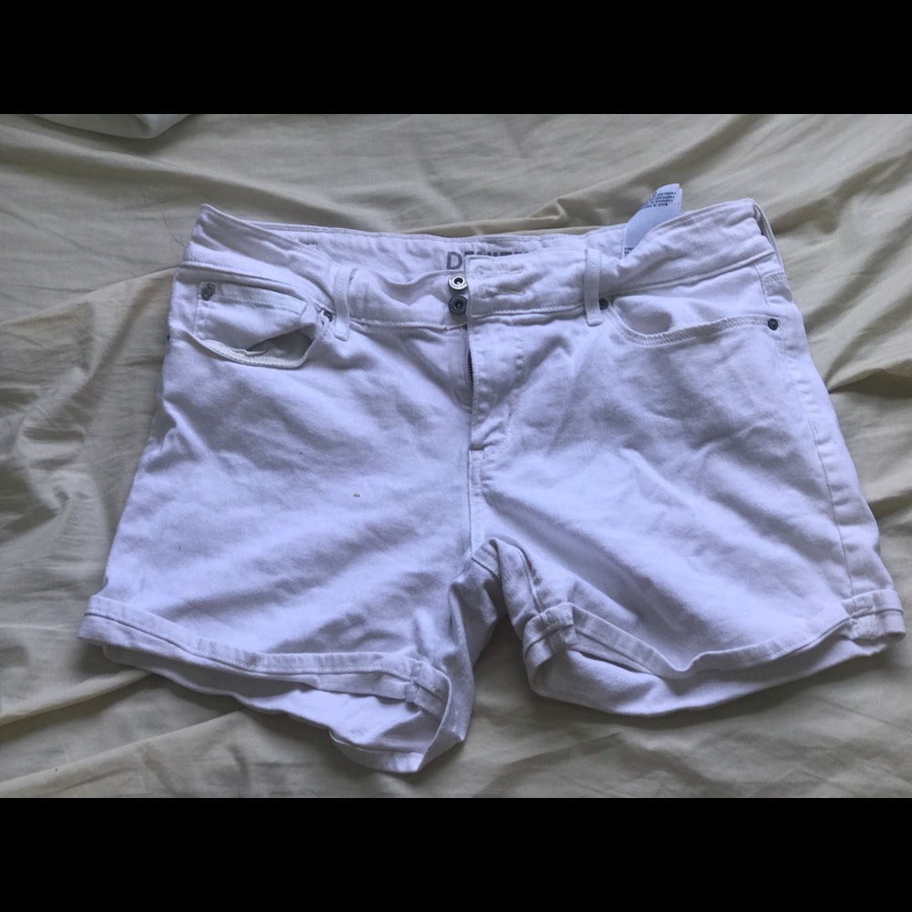 White jean shorts