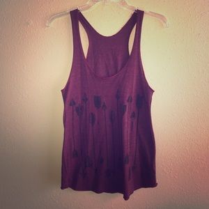 Maroon Arrow Tri-blend Tank