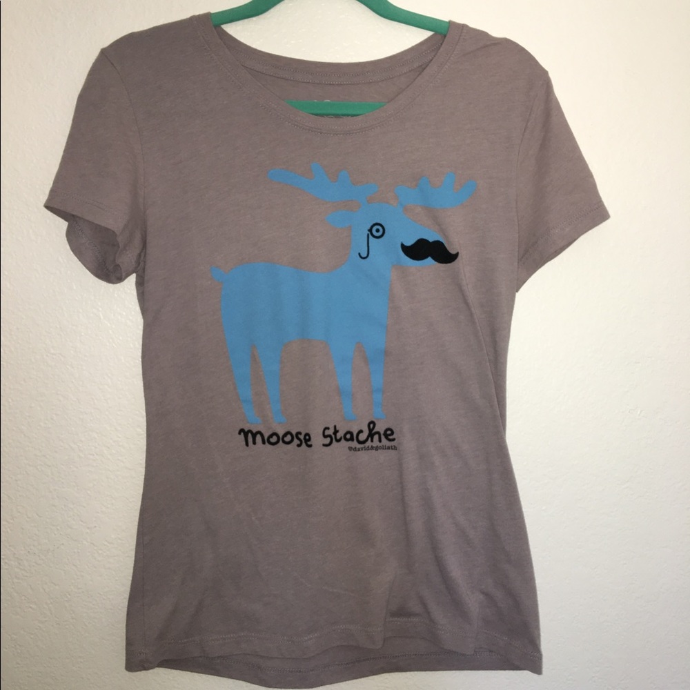 Moose Stache tee Luxury Tee