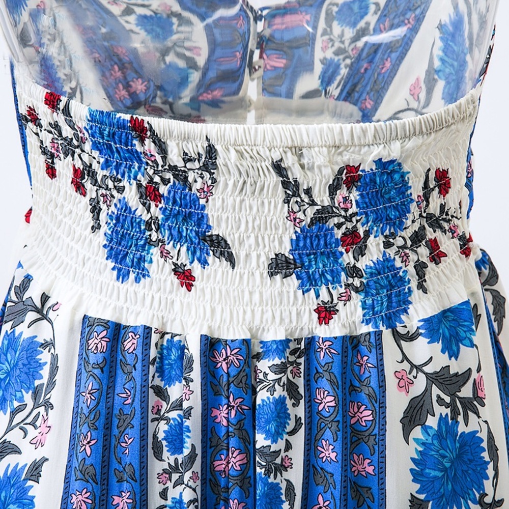 🌸Host Pick🌸 Last 2! Boho Floral Print Maxi v-neck dress - Picture 6 of 8