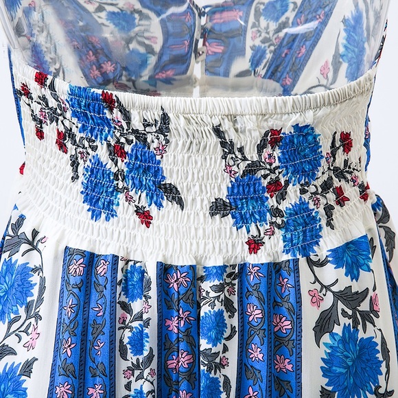 🌸Host Pick🌸 Last 2! Boho Floral Print Maxi v-neck dress - Picture 6 of 8