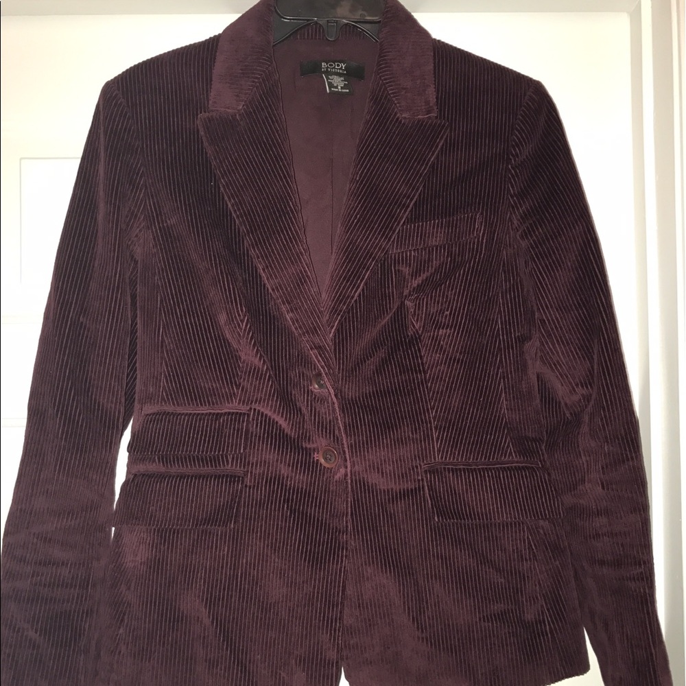 Corduroy burgundy blazer size 8