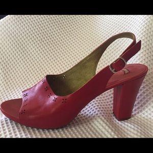 Camper Apple Red Slingbacks