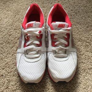 White and Pink Nike Sneakers