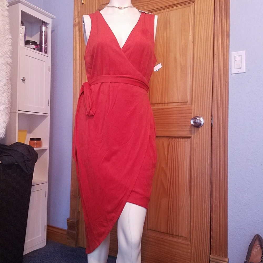 Faux wrap dress by Bisou Bisou