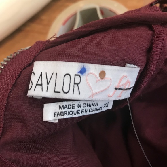 NWOT Free People Saylor maroon and silver dress - Picture 7 of 7