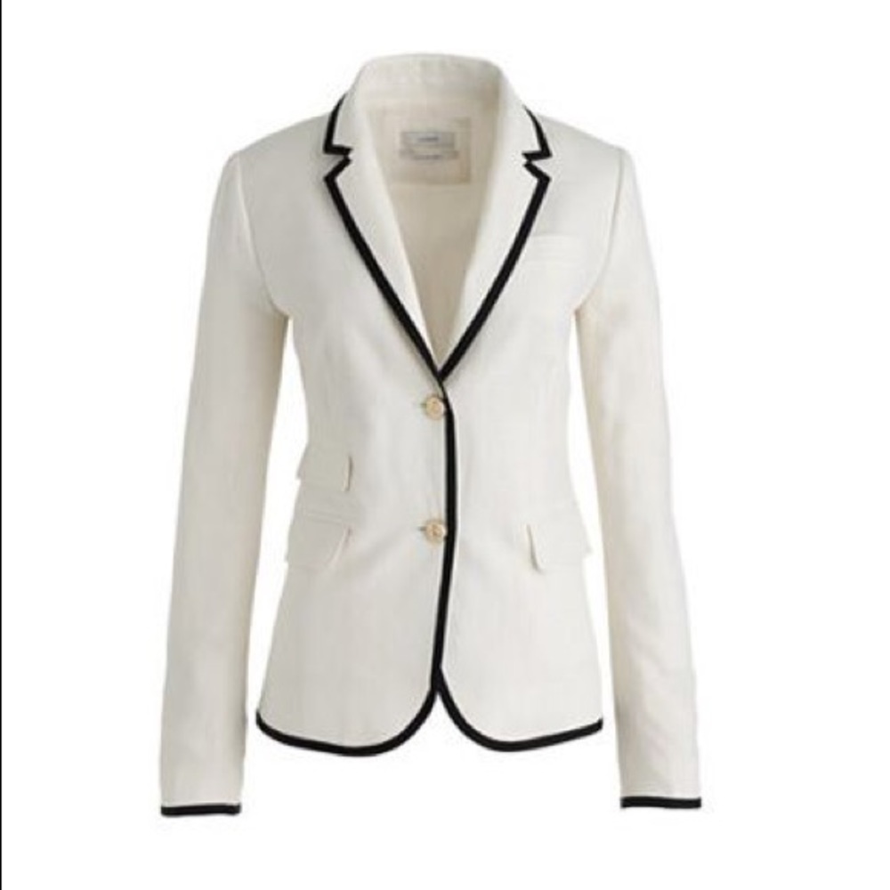 Never worn jcrew light pink/creme linen blazer