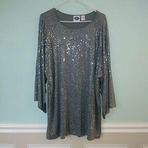 Gray Sequenced Shirt