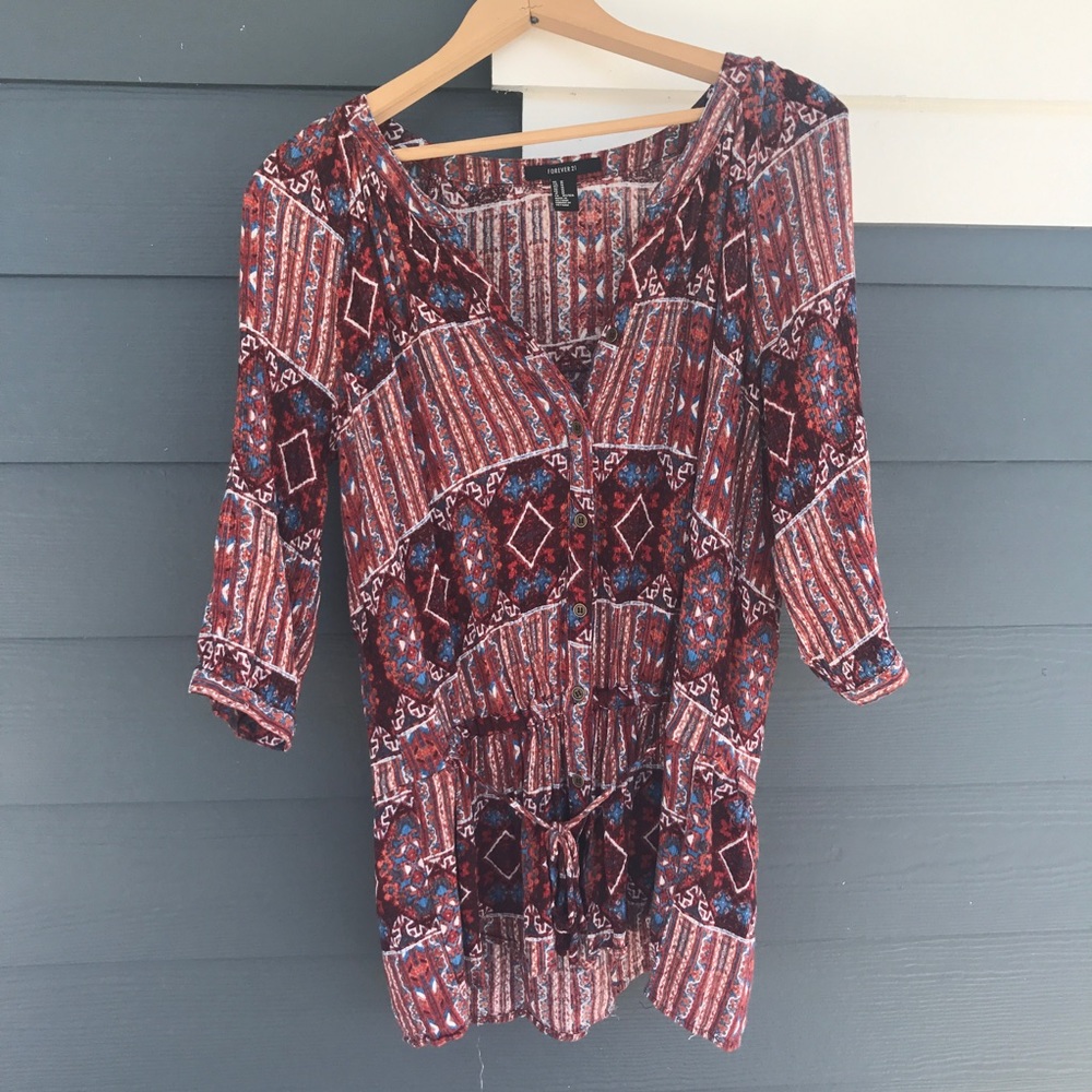 Patterned Forever21 Shirt