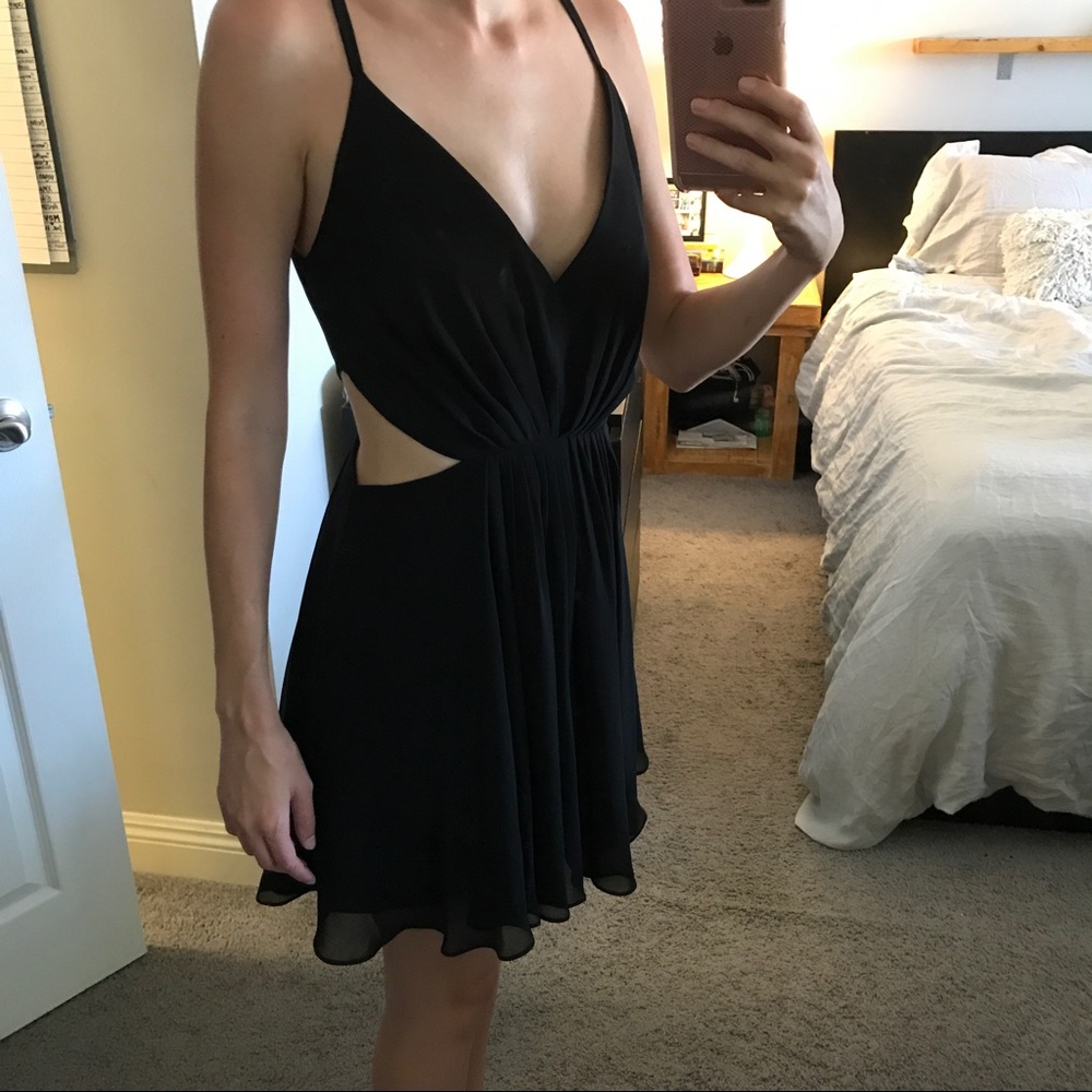 Bebe cut out mini dress